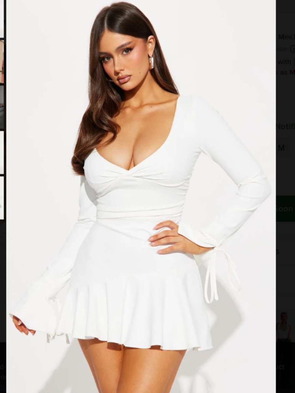 NWT So Perfect Sculpt Ruffle Mini Dress | Fashion Nova - Picture 10 of 11